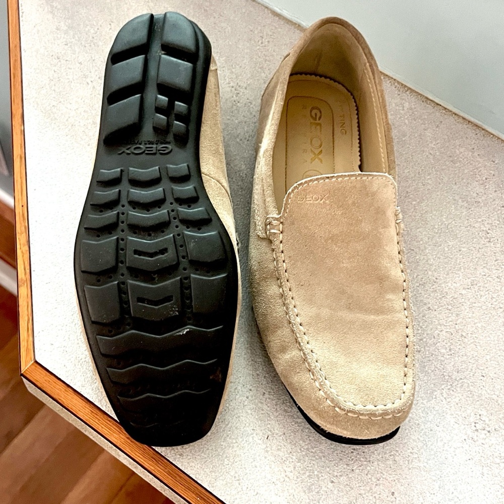 GEOX,Respira Suede Loafers,Italian Breathable Driver Moccasin Shoes Mens Size 10 - Picture 5 of 10